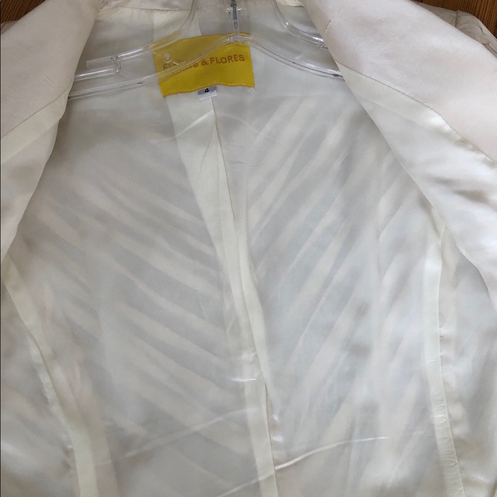 Silk Cream-Colored Jacket and Skirt